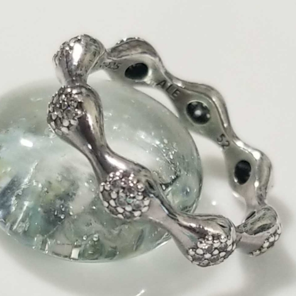 Authentic Pandora Sterling Silver Modern Love Pots Ring Size 52/6 - Picture 3 of 5